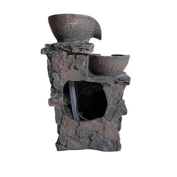 MSEONWXI Indoor Decorative Tabletop Fountain Four Stone Fountains with Bowls LED - Picture 7 of 15